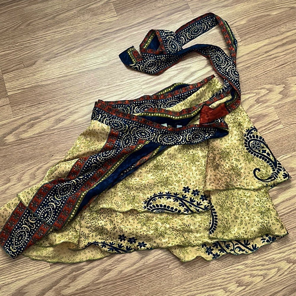 Boho wrap skirt , beach cover up
